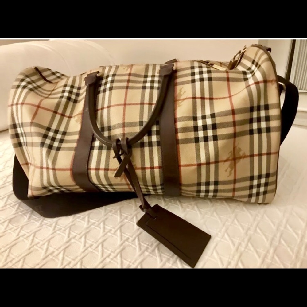 Burberry Leather Travel Duffel